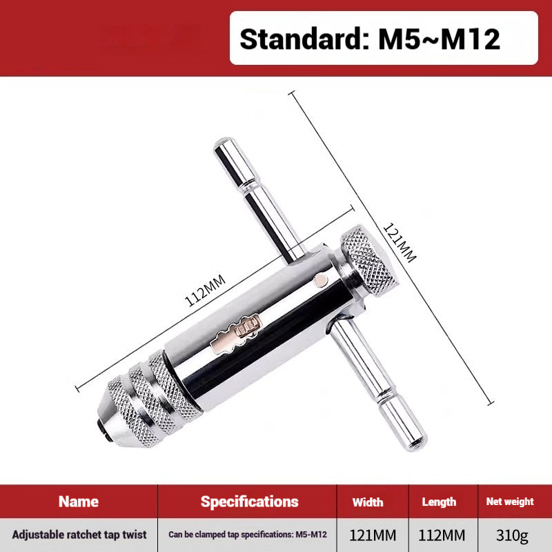1098-Ratchet Tap Wrench Tap Manual Tapping Tapper Collet Extended Adjustable Stringer Tool Set Shandong Denso Pricision Tools Co.,Ltd.